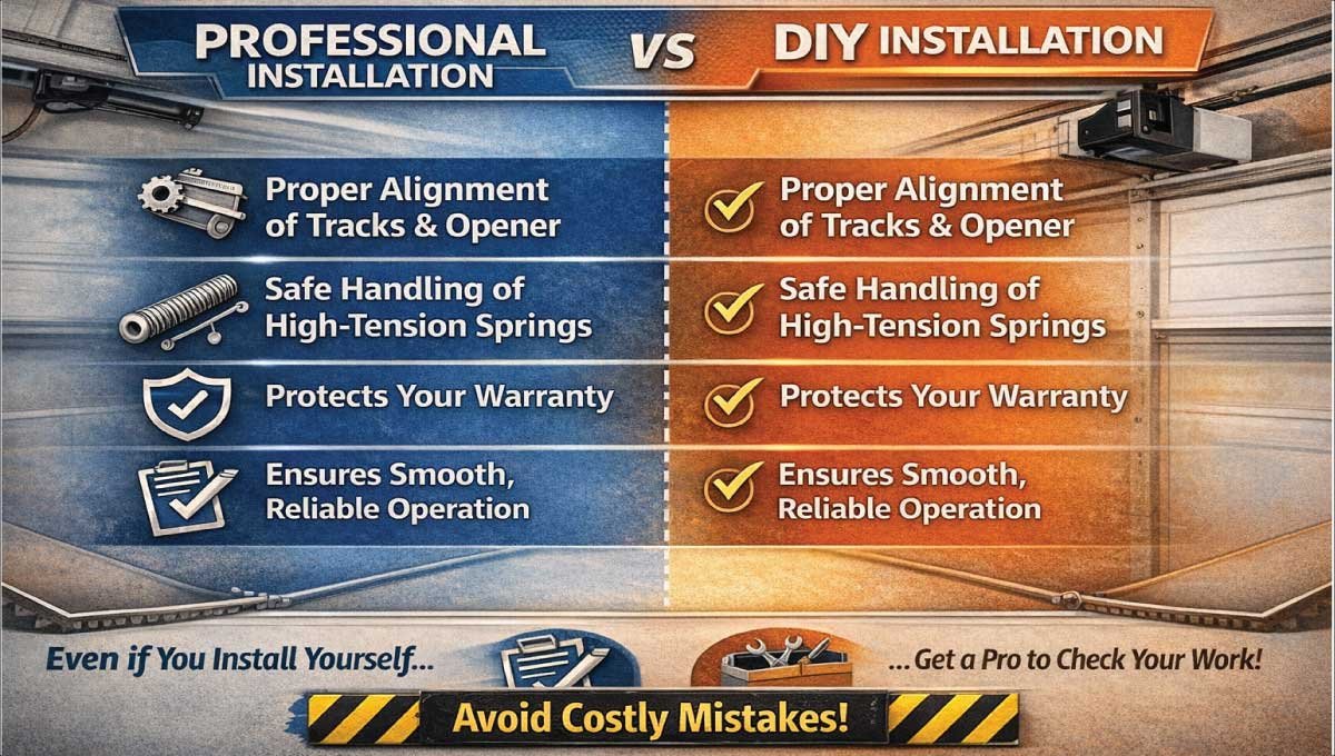 Decide Between Professional Installation and DIY for Your Garage Door Opener