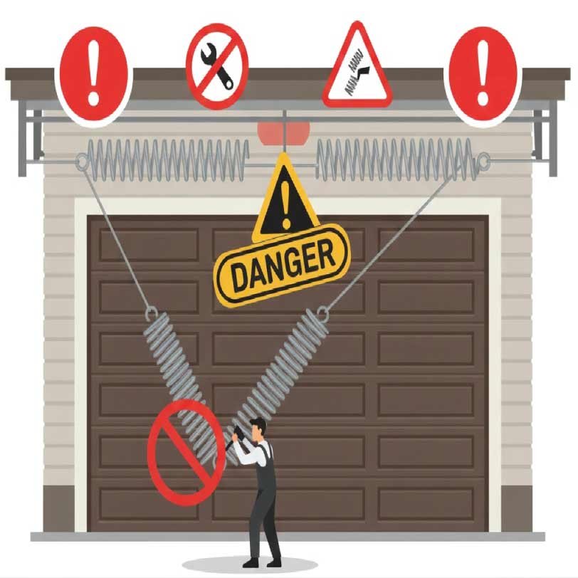 Never Attempt DIY Repairs on Springs or Cables