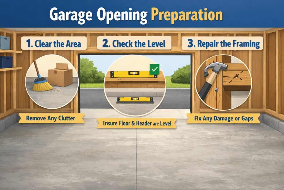 Preparing the Garage Opening