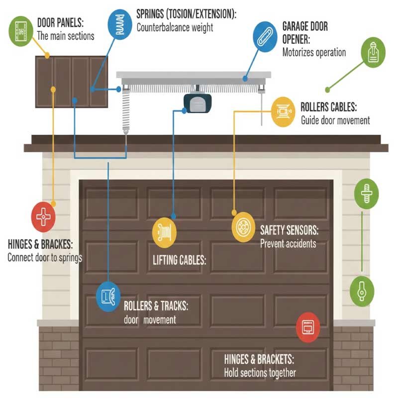 The Main Parts of a Garage Door System