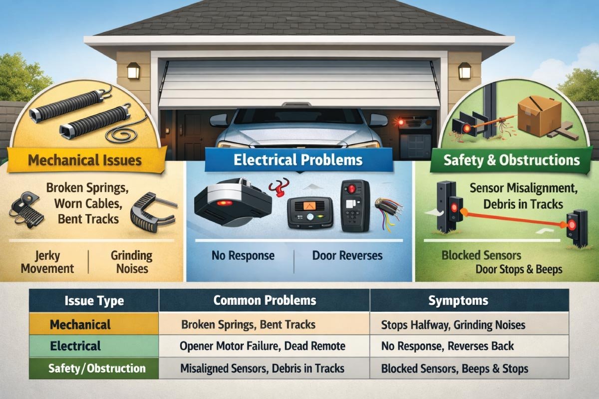 Common Reasons Your Garage Door Won’t Open Fully