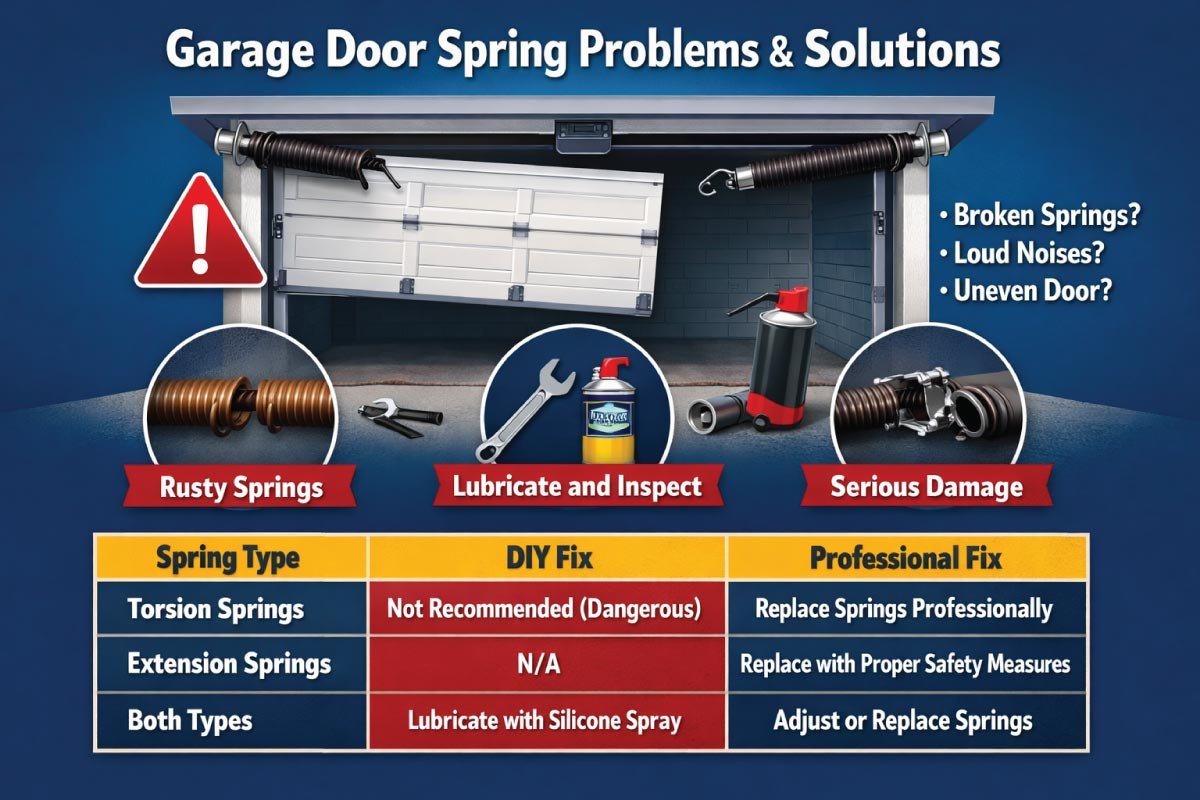Garage Door Spring Problems and Solutions