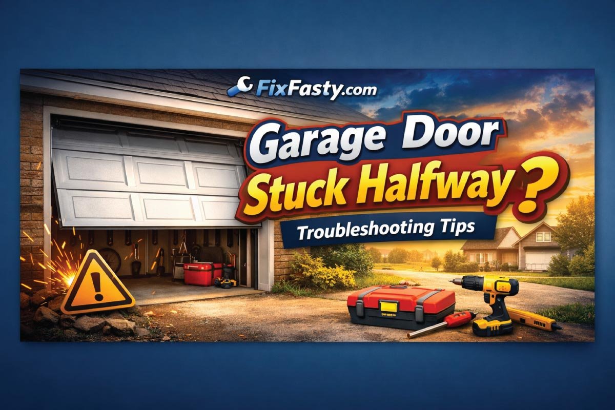 Garage Door Stuck Halfway? Troubleshooting Tips