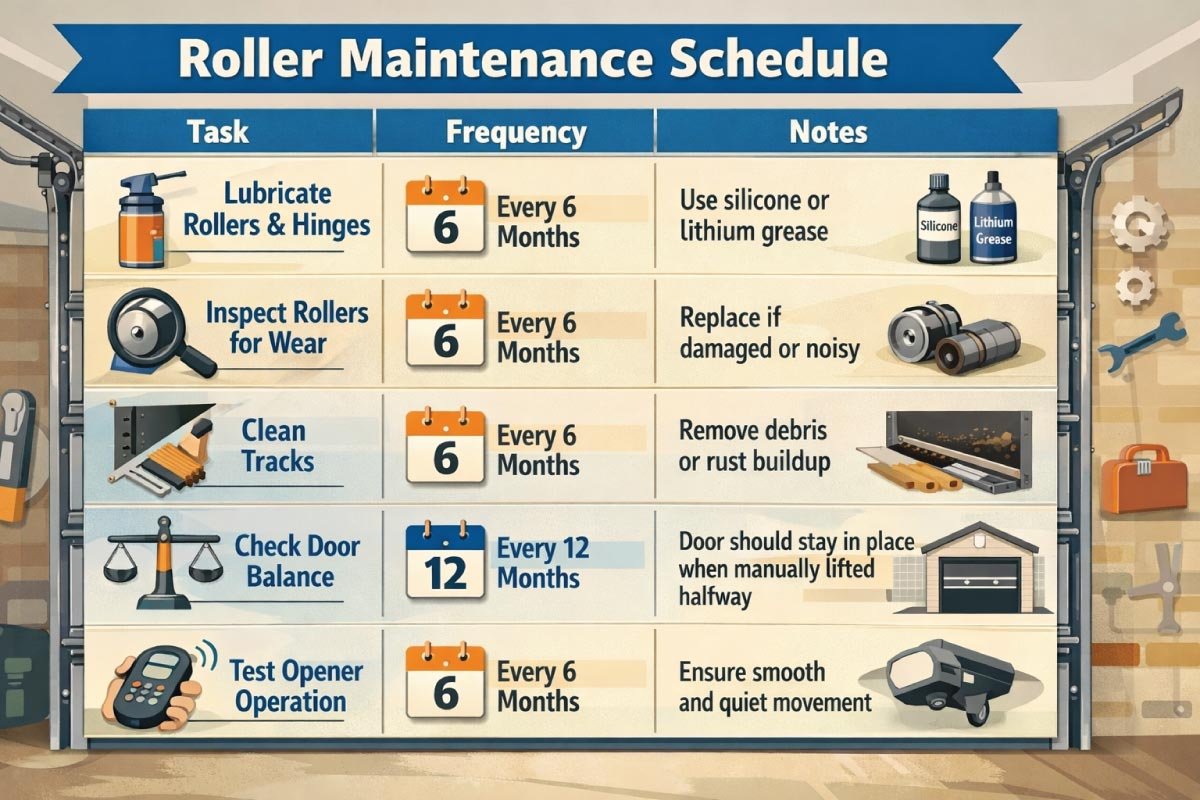Roller Maintenance Schedule