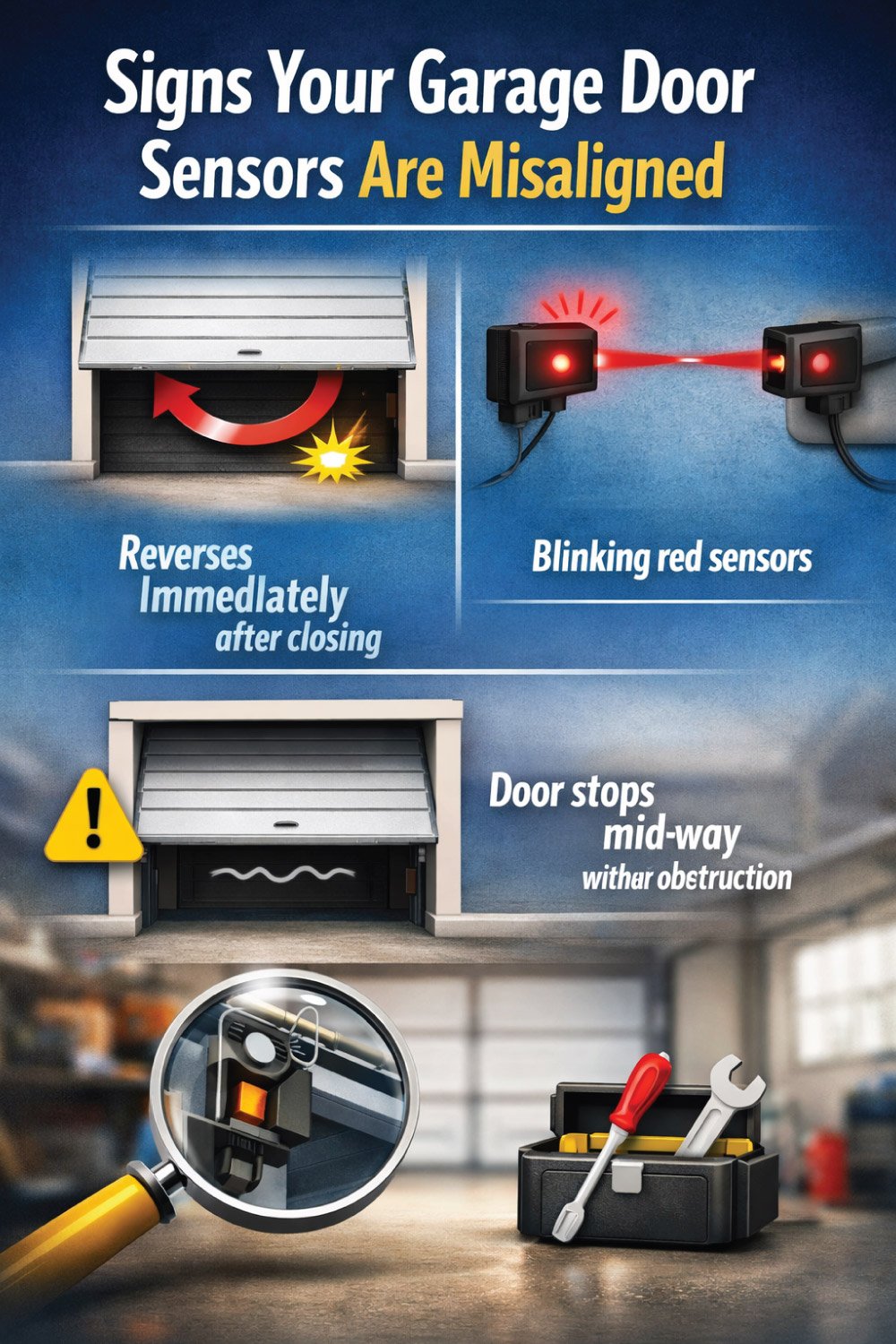 Signs Your Garage Door Sensors Are Misaligned