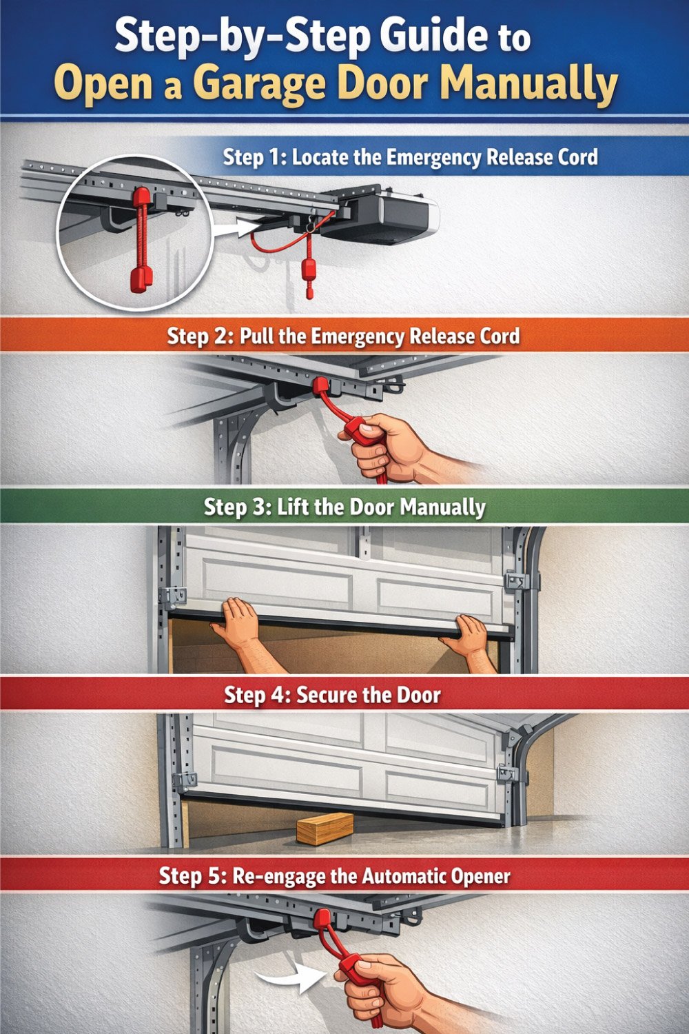 Step-by-Step Guide to Open a Garage Door Manually