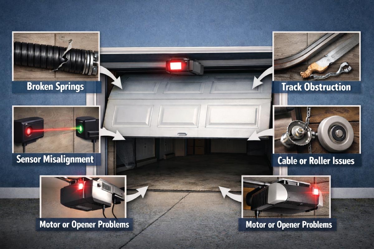 Why Is My Garage Door Stuck Halfway?