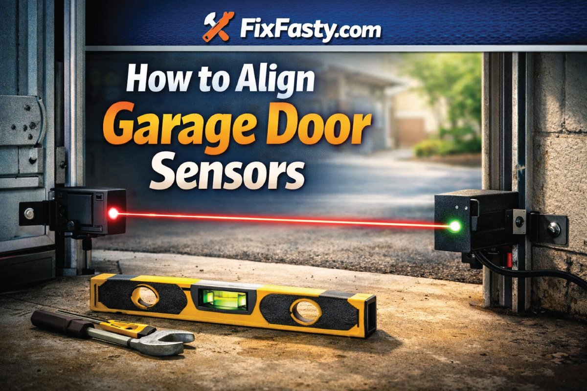 how to align garage door sensors