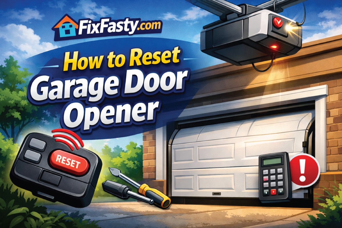 how to reset garage door opener
