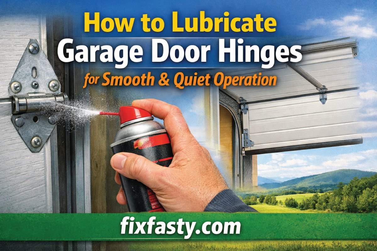 How to Lubricate Garage Door Hinges for Smooth & Quiet Operation tambnail pic make for blog post add fixfasty.com landshape