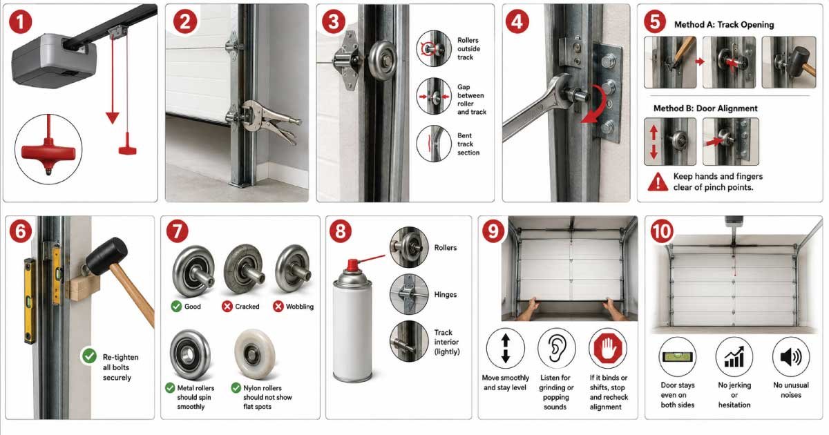 Step-by-Step: How to Fix a Garage Door Off Track on One Side