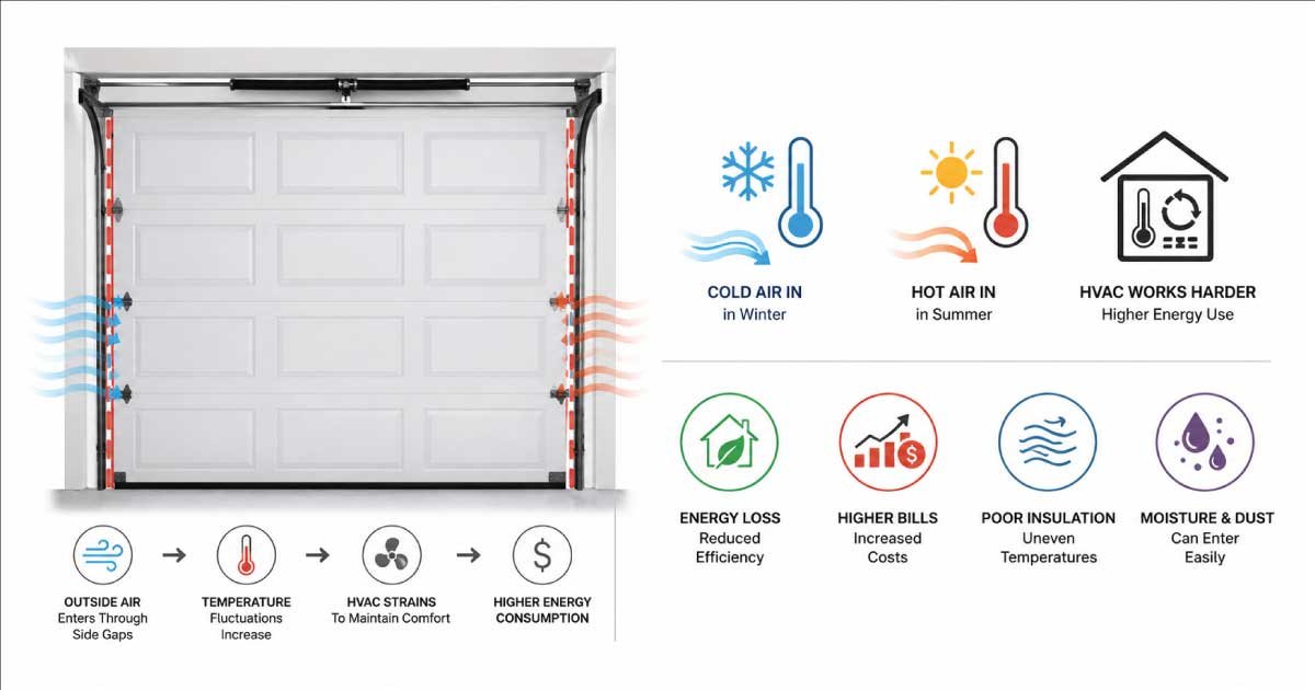 Why Garage Door Side Gaps Affect Energy Efficiency