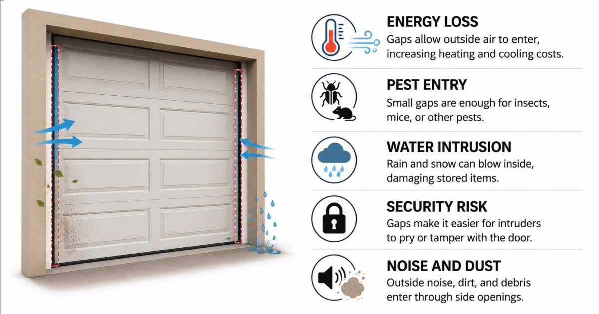Why Garage Door Side Gaps Are a Problem