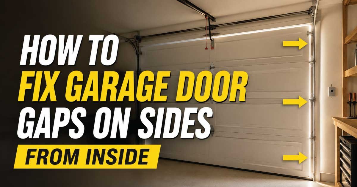 how to fix garage door gaps on sides from inside