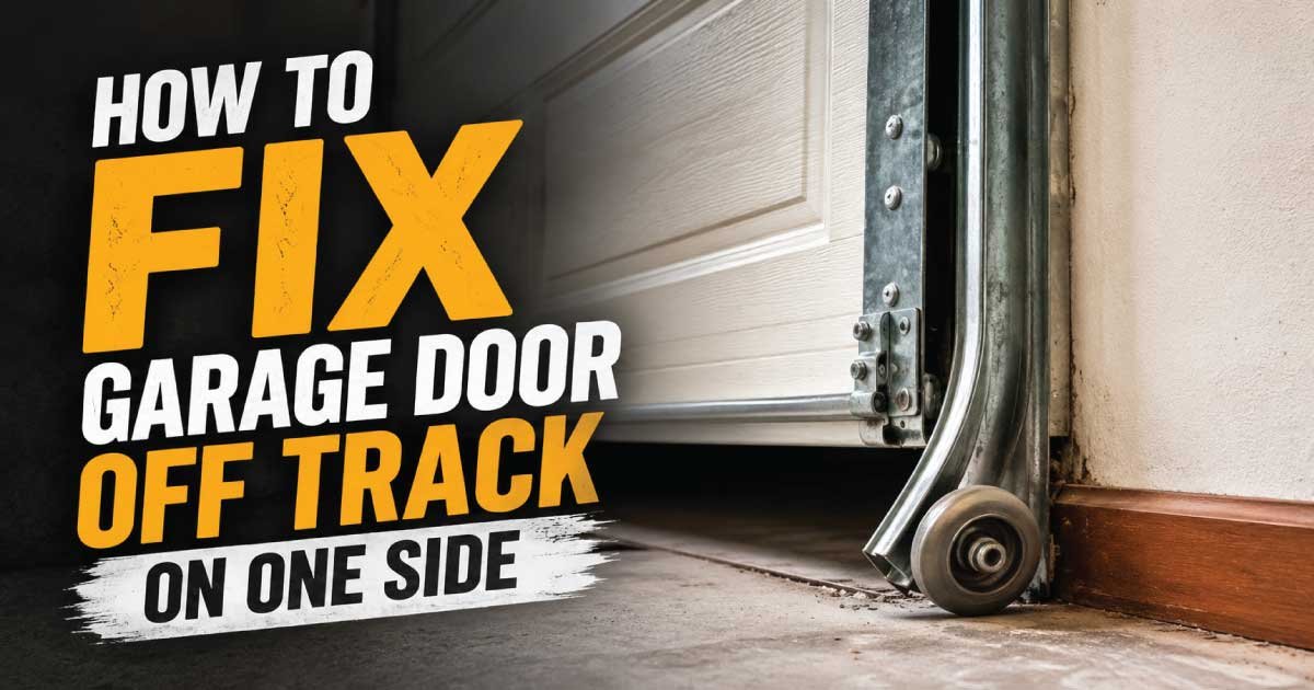 how to fix garage door off track on one side
