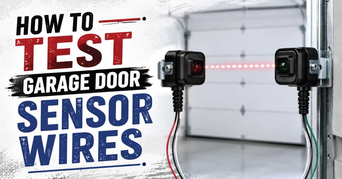 how to test garage door sensor wires