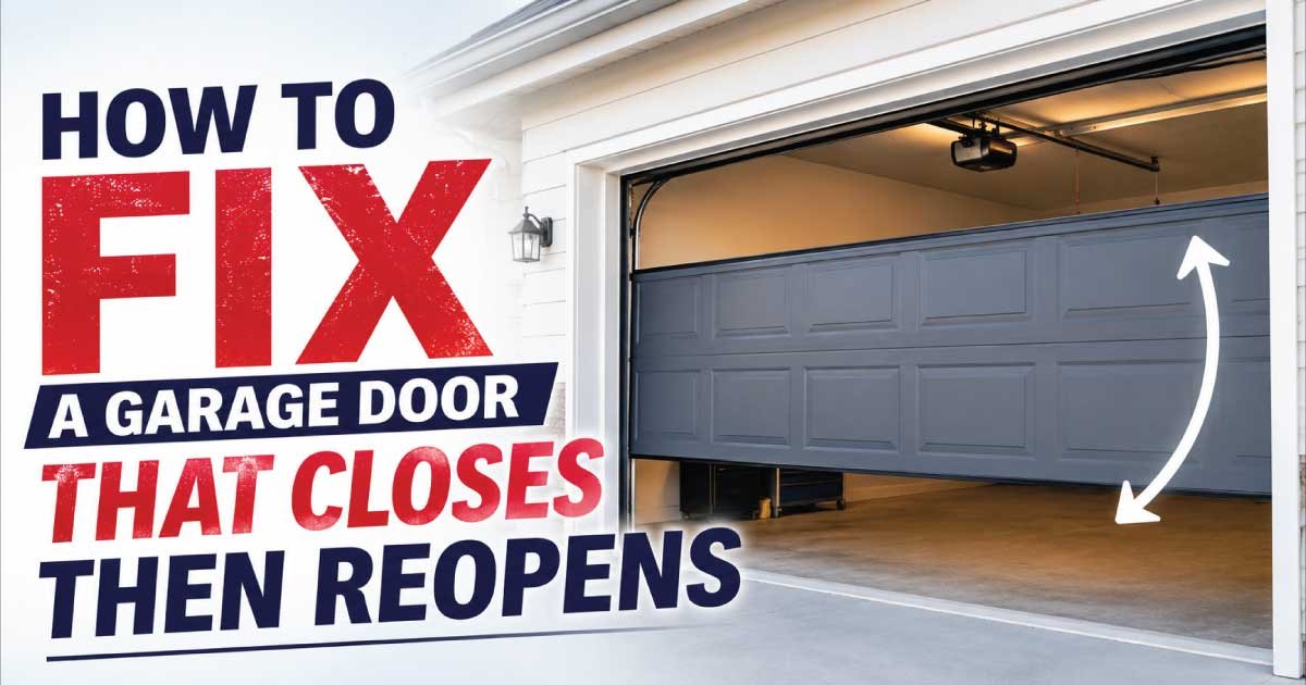How to Fix a Garage Door That Closes Then Reopens
