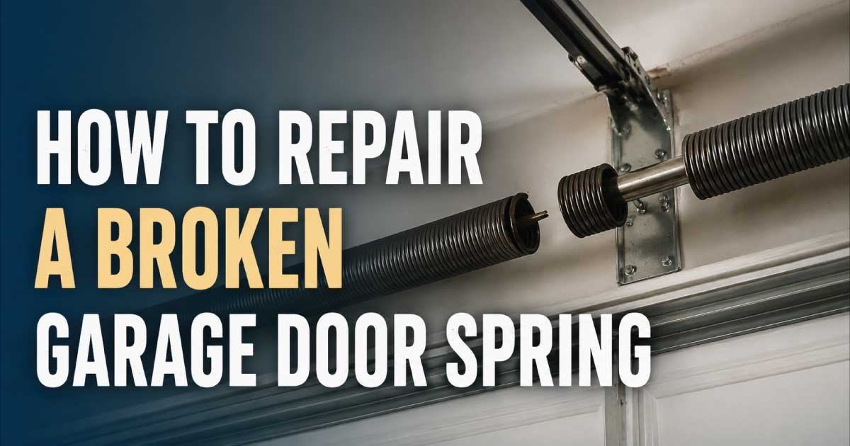 How to Repair a Broken Garage Door Spring