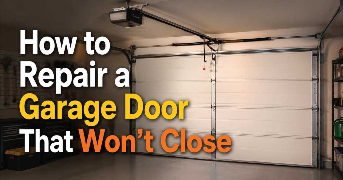 How to Repair a Garage Door That Won't Close