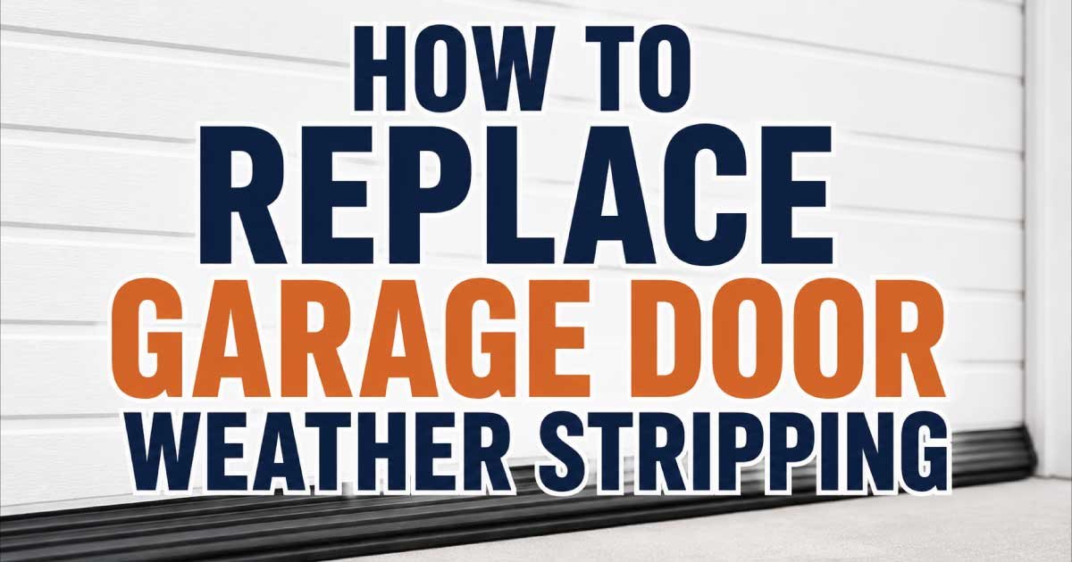 How to Replace Garage Door Weather Stripping
