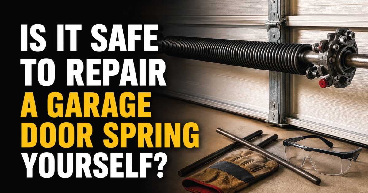 Is It Safe to Repair a Garage Door Spring Yourself