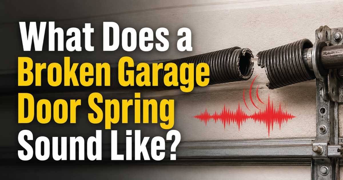 What Does a Broken Garage Door Spring Sound Like