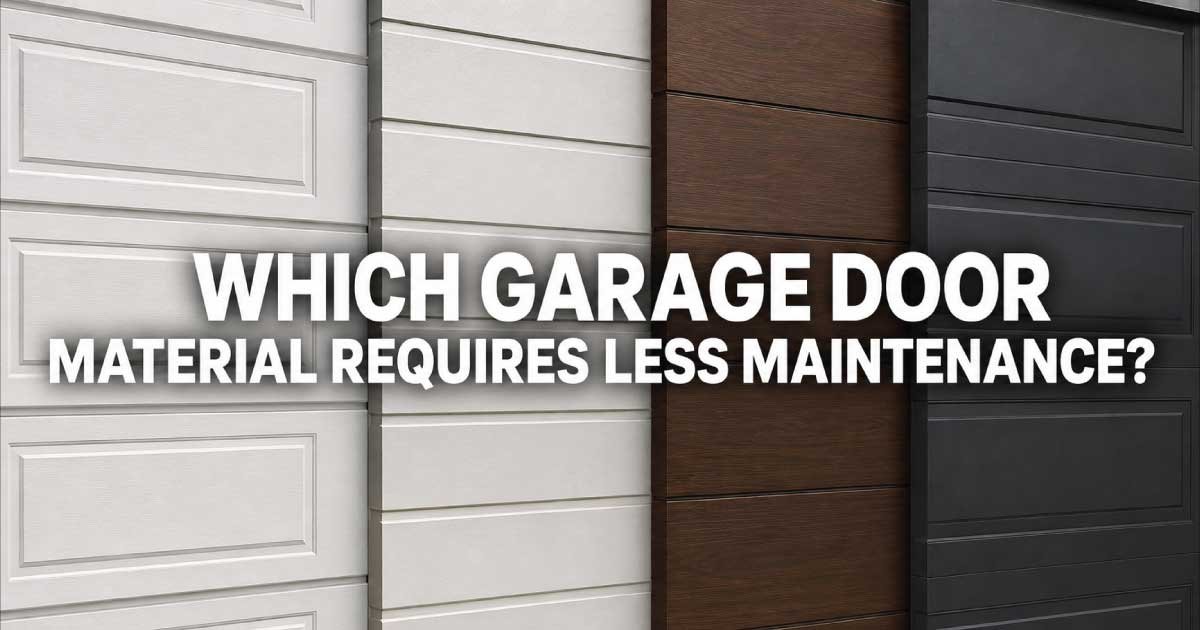 Which Garage Door Material Requires Less Maintenance