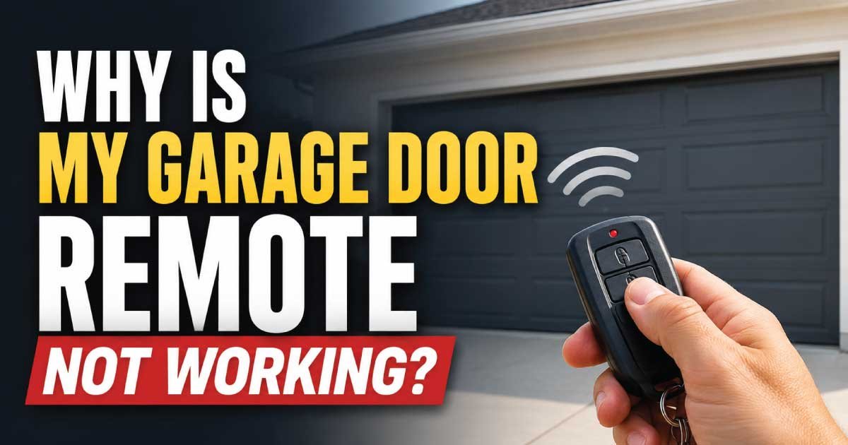 Why Is My Garage Door Remote Not Working