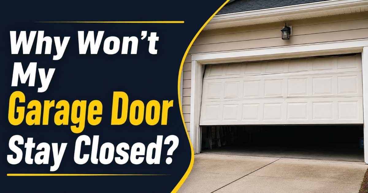 Why Won't My Garage Door Stay Closed