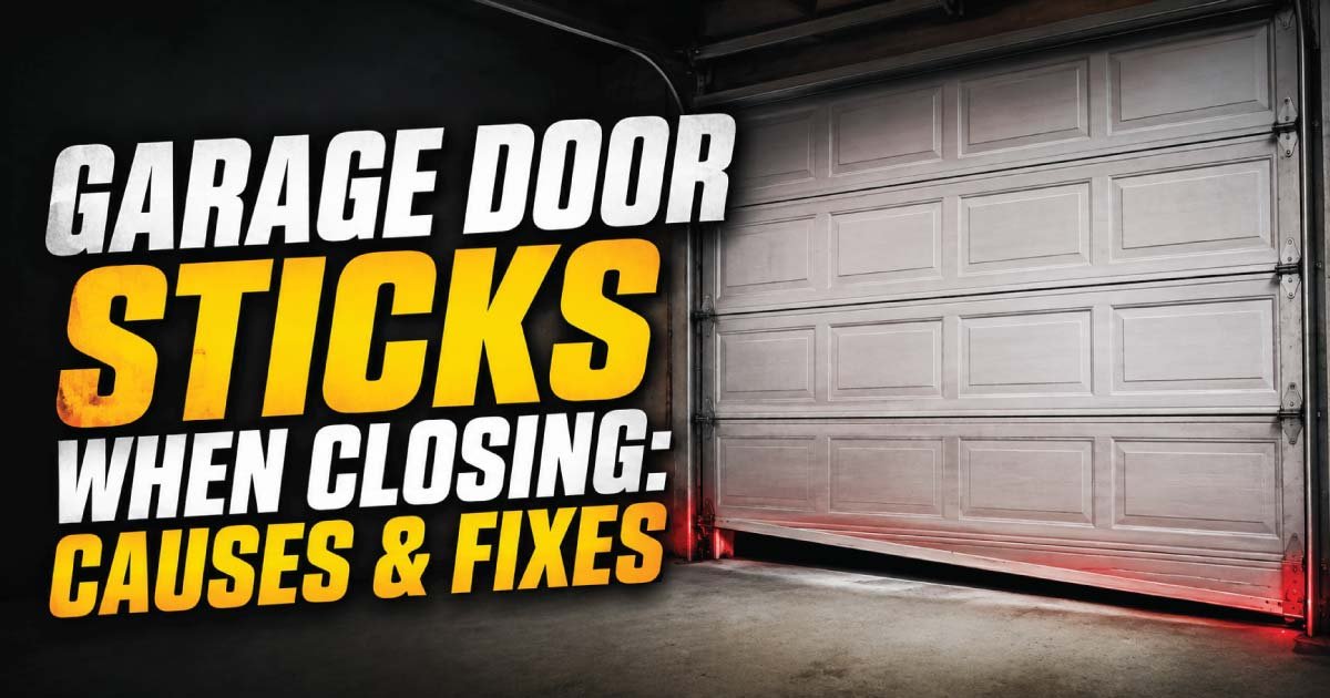 Garage Door Sticks When Closing: Causes & Fixes