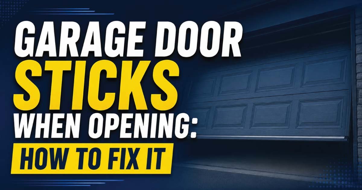 Garage Door Sticks When Opening: How to Fix It